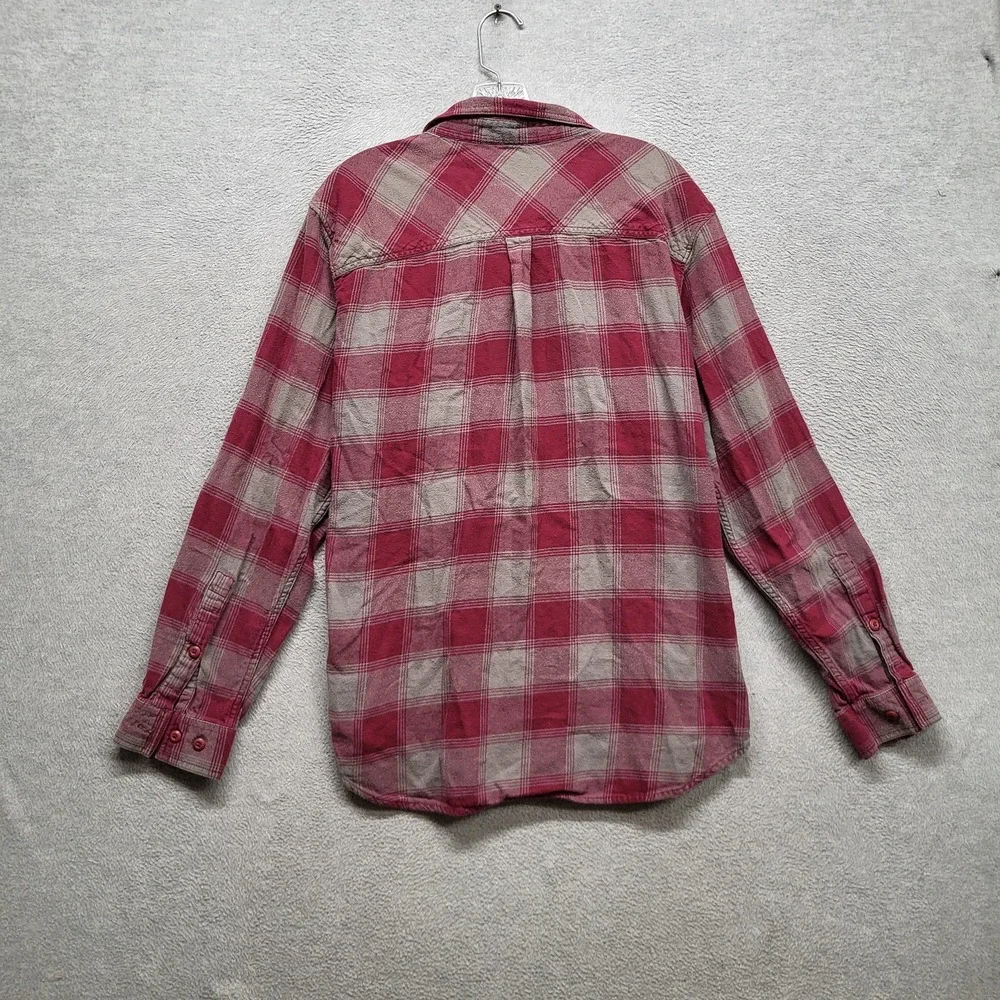 Texas A&M Aggies Men Button Up Shirt L Red‎ Logo Embroidery Columbia Flannel